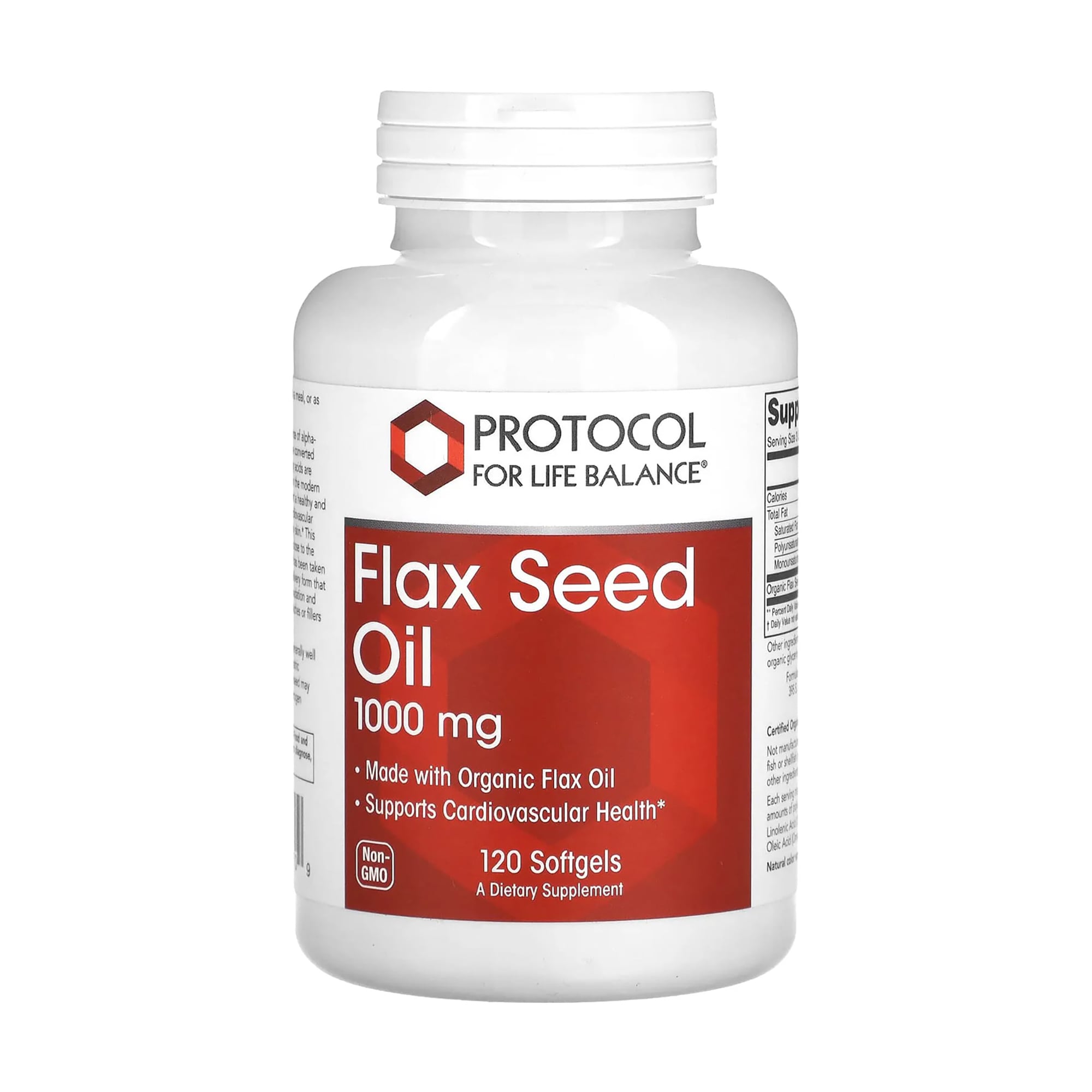 Олія насіння льону Protocol For Life Balance Flax Seed Oil, 1000 мг, 120 гелевих капсул